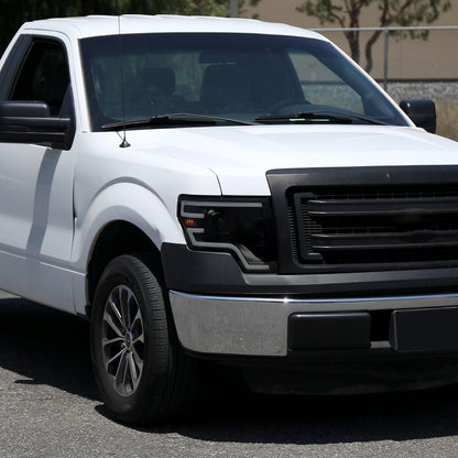 Spec-D 09-14 Ford F-150 SEQ LED Projector Headlights Black Smoked