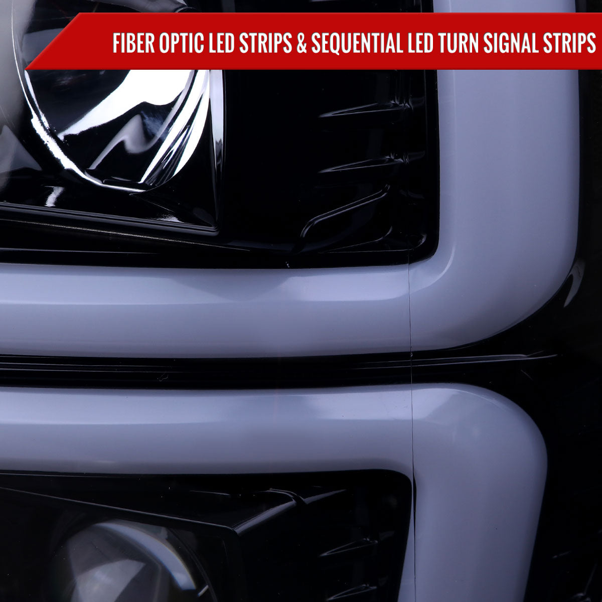 Spec-D 08-10 F250/F350/F450/F550 Sequential Headlights Black/Smoked