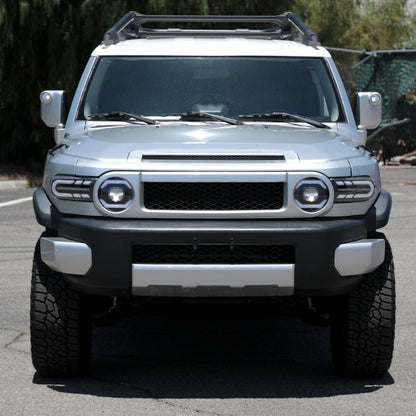 Spec-D 07-14 Toyota FJ Cruiser Headlights SEQ LED Bar Projector Black