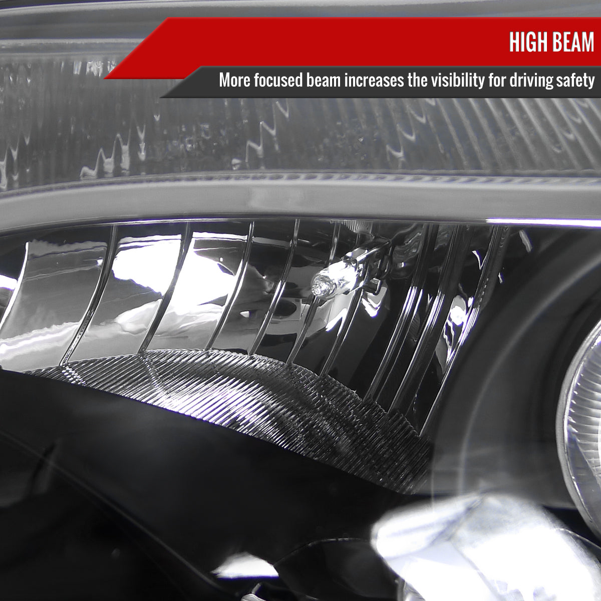 Spec-D 12-14 Ford Focus Halo Projector Headlights LED Strip Black