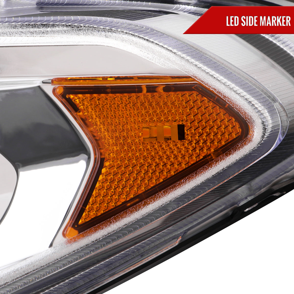 Spec-D 13-16 Ford Fusion Switchback SEQ Projector Headlights Chrome