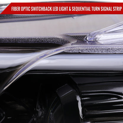 Spec-D 13-16 Ford Fusion Headlights Switchback Sequential Jet Black