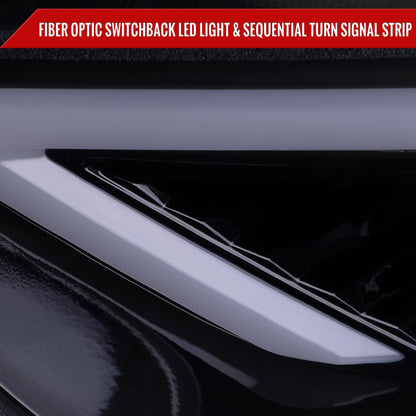 Spec-D 13-16 Ford Fusion SEQ Projector Headlights GL Black w/Smoked