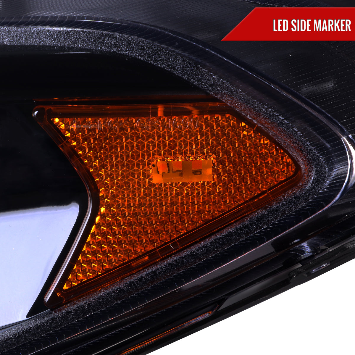 Spec-D 13-16 Ford Fusion SEQ Projector Headlights GL Black w/Smoked