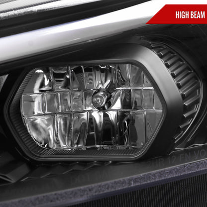 Spec-D 13-16 Ford Fusion Headlights Sequential LED Bar Black/Clear