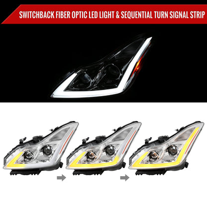 Spec-D 08-13 G37/14-15 Q60 2DR Sequential Headlights Chrome