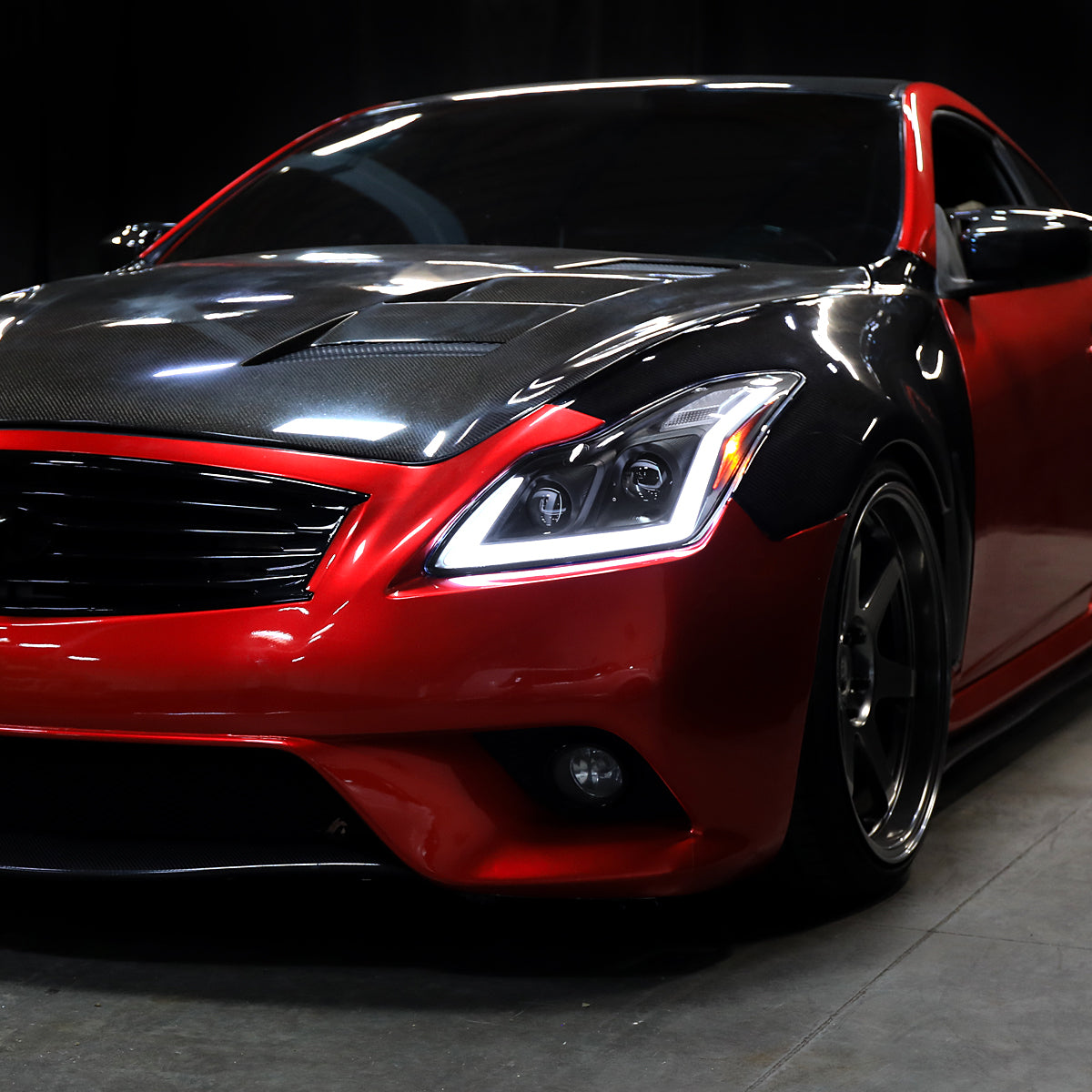 Spec-D 08-15 Infiniti G37/Q60 Coupe Headlights Sequential Black/Clear