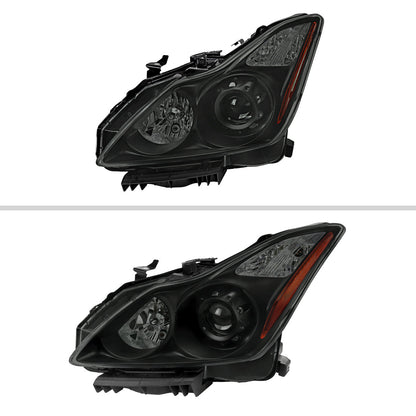 Spec-D 08-13 G37/14-15 Q60 2DR Headlights OEM Style Black/Smoked