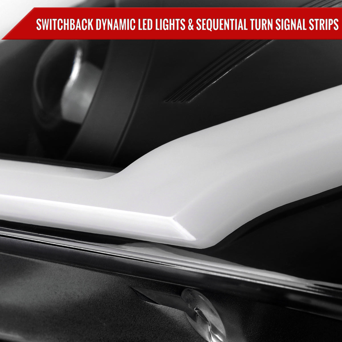 Spec-D 05-10 Pontiac G6 Headlights Sequential LED Bar Projector Black