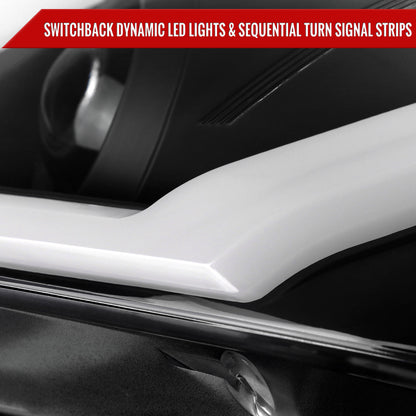 Spec-D 05-10 Pontiac G6 Headlights Sequential LED Bar Projector Black