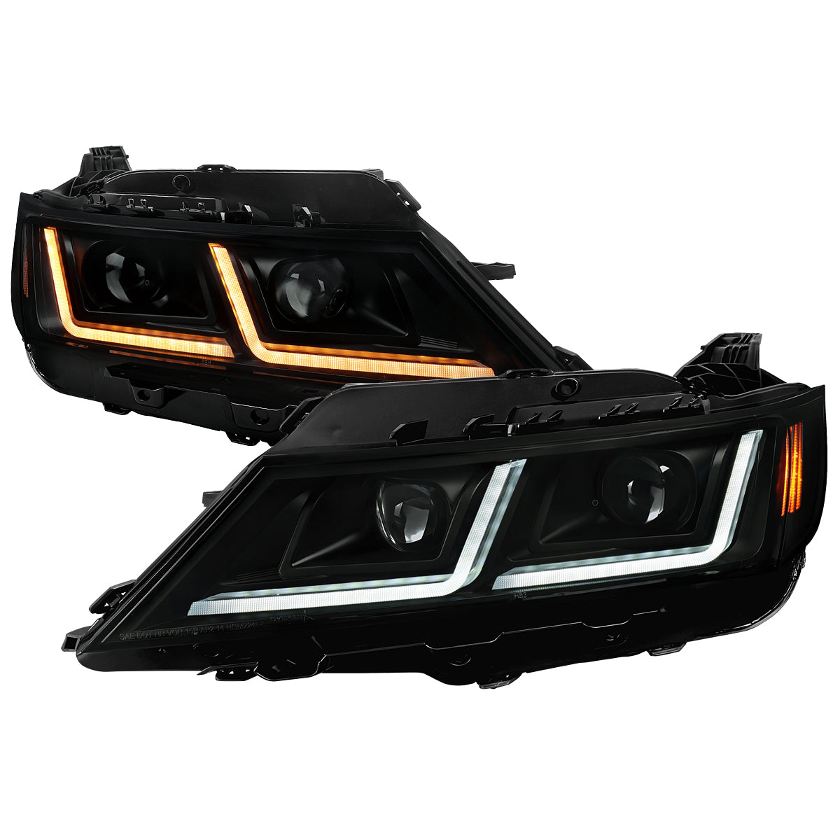 Spec-D 14-20 Chevy Impala Headlights Full DRL SEQ Black/Smoked