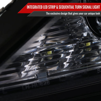 Spec-D 06-10 Lexus IS250/IS350 Headlights SEQ Turn Signals Black