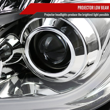 Spec-D 08-12 Chevy Malibu LS LT LTZ Hybrid Headlights LED Bar Chrome