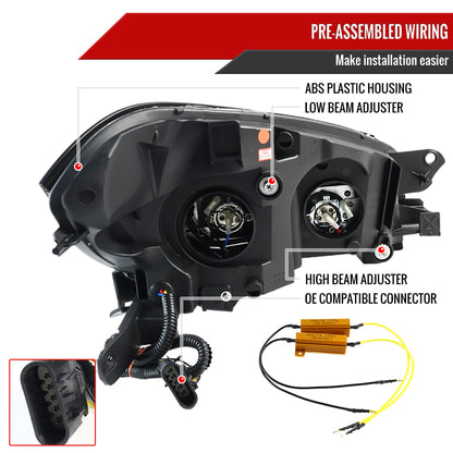 Spec-D 08-12 Chevy Malibu Headlights Dual Halo Projector Black.