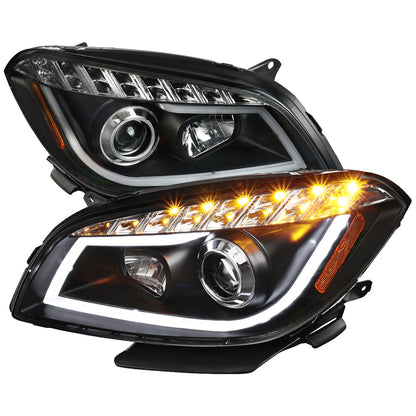 Spec-D 08-12 Chevy Malibu Headlights Dual Halo Projector Black.