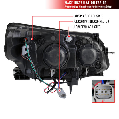 Spec-D 13-15 Malibu Projector Headlights Chrome Smoked
