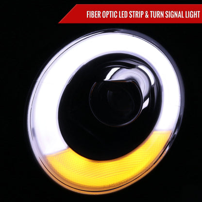 Spec-D 02-08 Mini Cooper Headlights Projector V2 Matte Black