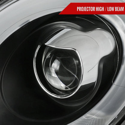 Spec-D 02-08 Mini Cooper Headlights Projector V2 Matte Black