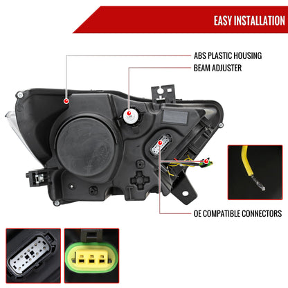 Spec-D 15-20 Ford Mustang HID Projector Headlights Black/Smoked