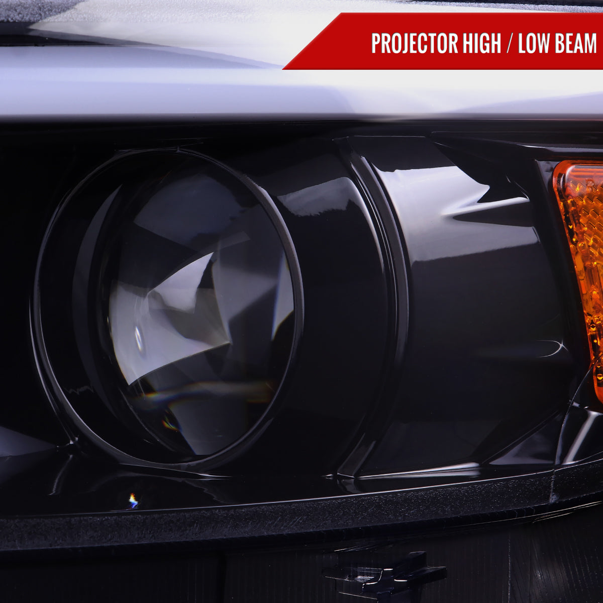 Spec-D 15-22 Ford Mustang OEM HID Projector Headlights Chrome