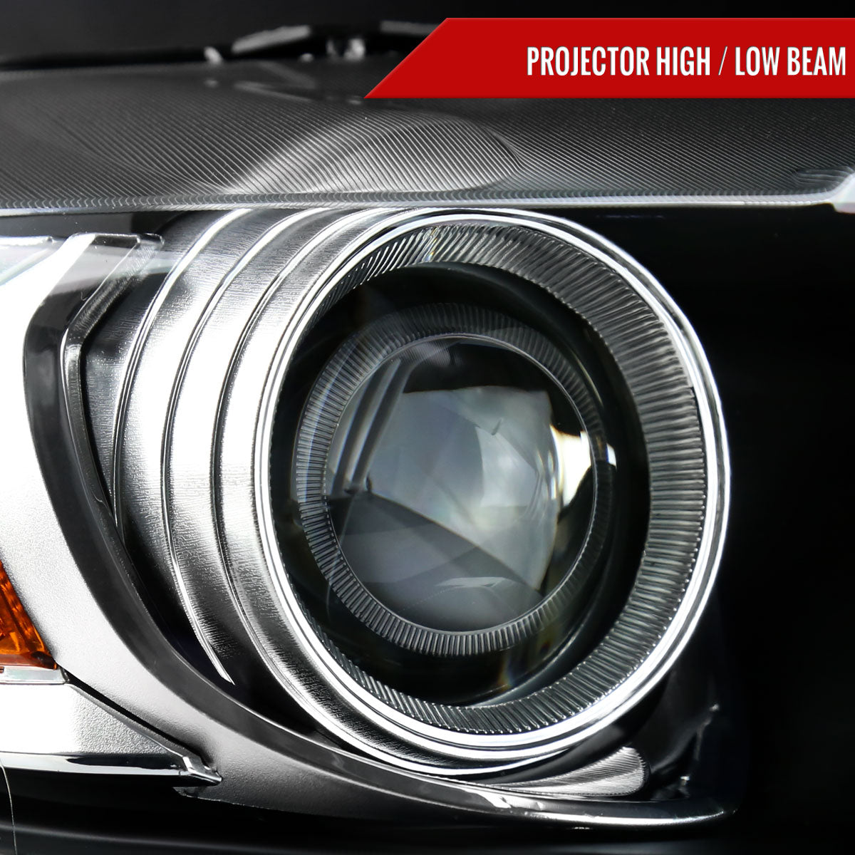 Spec-D 15-17 Mustang/18-20 Shelby Strip Xenon Pro Headlights PS Black