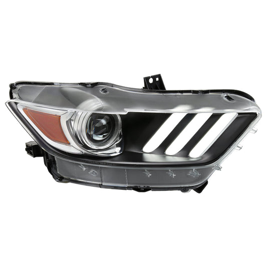 Spec-D 15-17 Mustang/18-20 Shelby Strip Xenon Pro Headlights PS Black