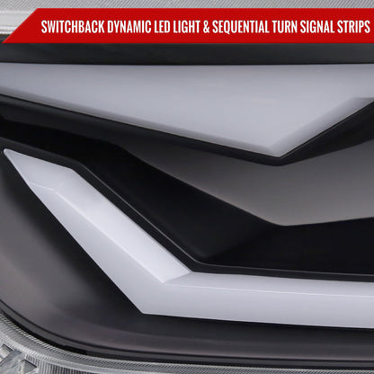 Spec-D 15-17 Mustang/18-20 Shelby Headlights Xenon Sequential Black