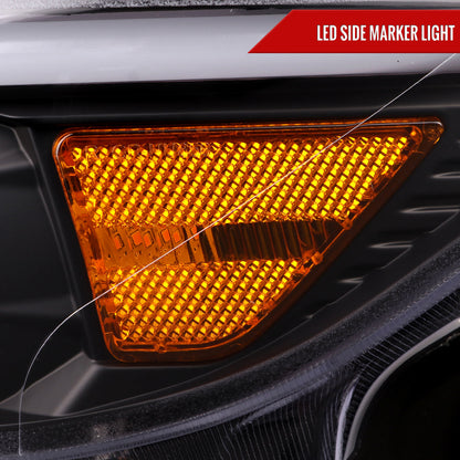 Spec-D 15-17 Ford Mustang Sequential Headlights HID-Type Matte Black