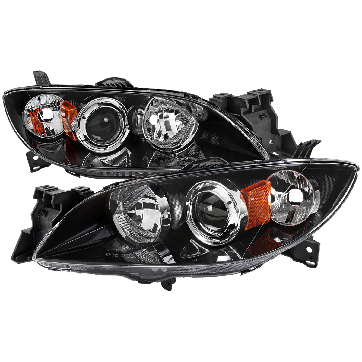 Spec-D 04-09 Mazda 3 4DR Projector Headlights Black MZ3044JM