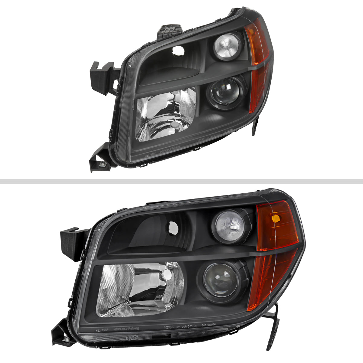 Spec-D 06-08 Honda Pilot Projector Headlights Black