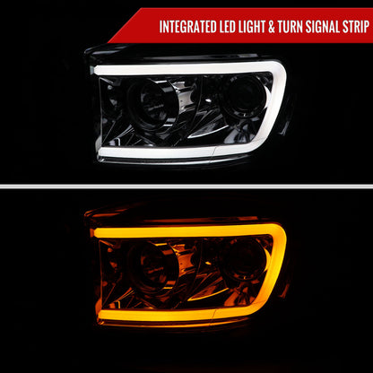 Spec-D 06-08 Ram 1500/ 06-09 2500 3500 LED Projector Headlights Chrome