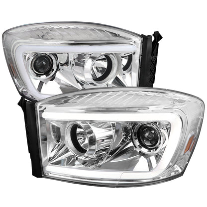 Spec-D 06-08 Ram 1500/ 06-09 2500 3500 LED Projector Headlights Chrome