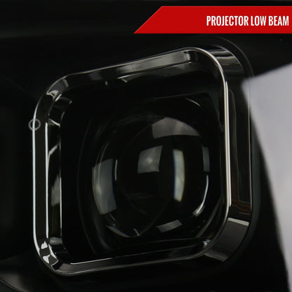 Spec-D 10-18 Ram 1500/2500/3500 Headlights Switchback Sequential Smoked.