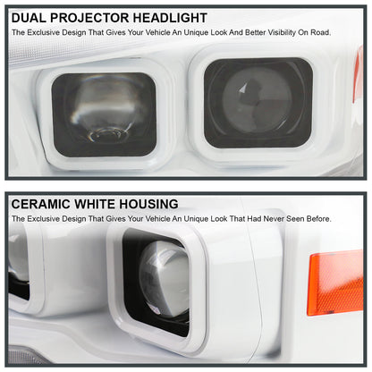 Spec-D 10-18 Ram 1500 2500 3500/19-24 Ram Classic Headlights SEQ White