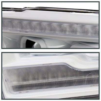 Spec-D 10-18 Ram 1500 2500 3500/19-24 Ram Classic Headlights SEQ White