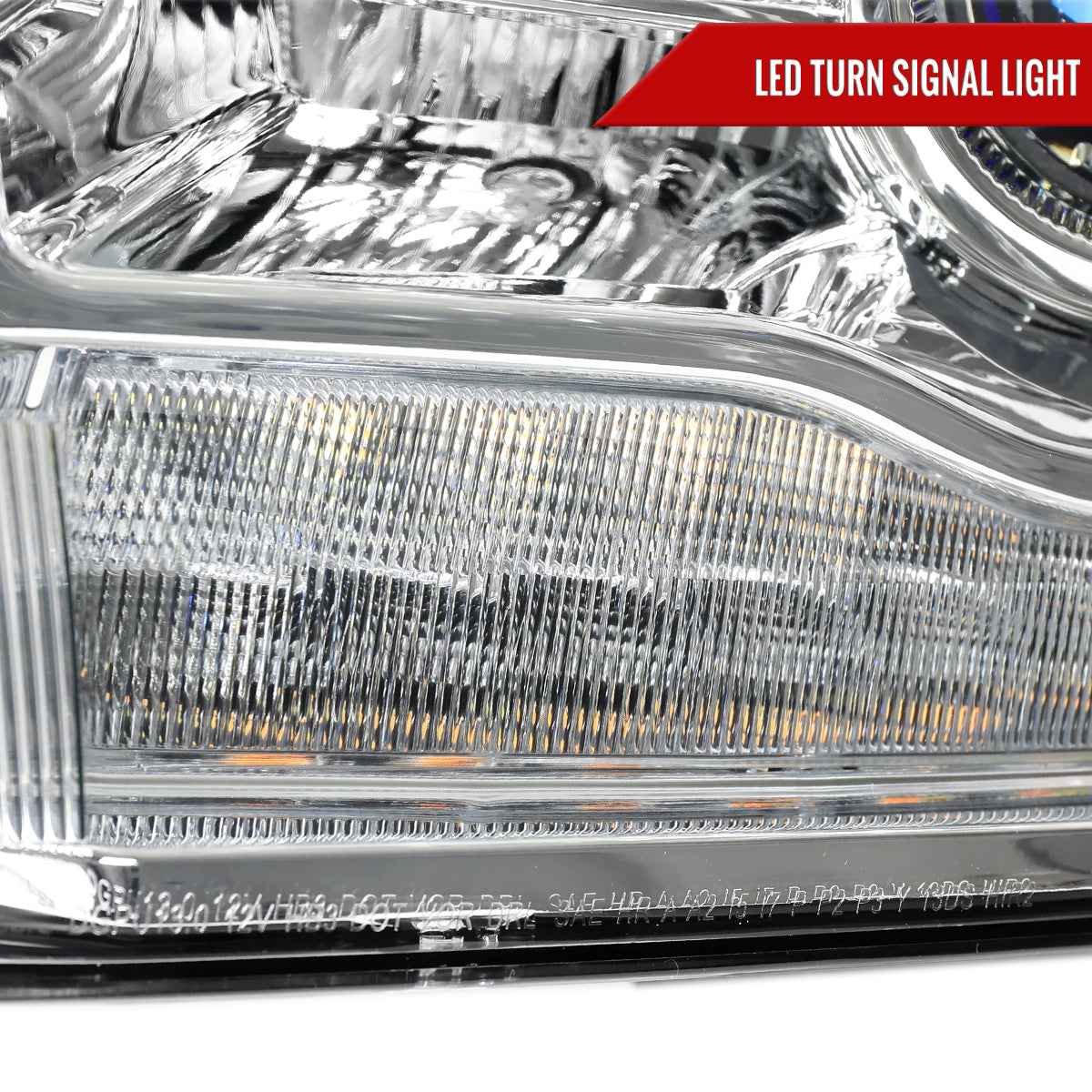 Spec-D 13-18 Ram 1500 2500 3500 Headlights LED Bar Chrome