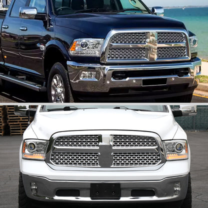 Spec-D 13-18 Ram 1500 2500 3500 Headlights LED Bar Chrome