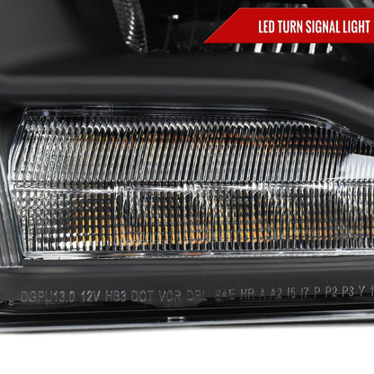 Spec-D 13-16 Ford Fusion Headlights Switchback Sequential Matte Black