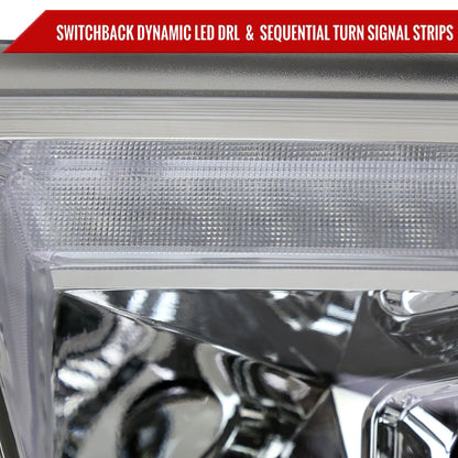 Spec-D 19-24 Ram 1500 SEQ LED Projector Headlights Chrome