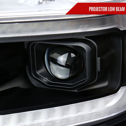 Spec-D 19-24 Ram 1500 Projector Headlights Sequential LED Black