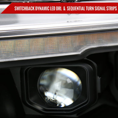 Spec-D 19-24 Ram 1500 Projector Headlights Sequential LED Black