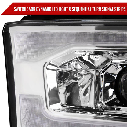 Spec-D 19-24 Ram 2500 3500 4500 5500 SEQ Projector Headlights Chrome
