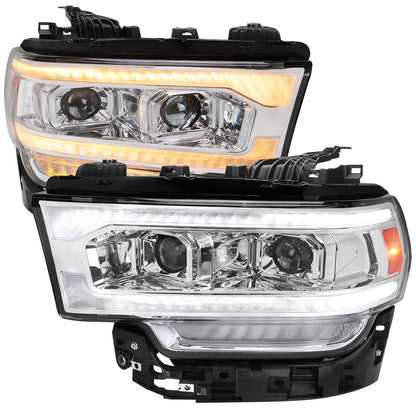 Spec-D 19-24 Ram 2500 3500 4500 5500 SEQ Projector Headlights Chrome