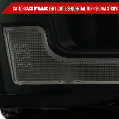 Spec-D 19-24 Ram 2500-5500 Headlights Switchback Sequential Smoked