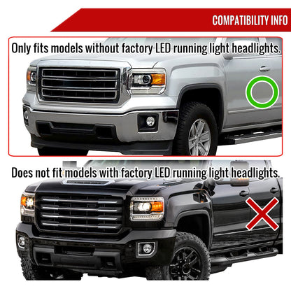 Spec-D 14-19 GMC Sierra Passenger Projector Chrome Replacement