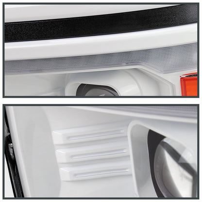 Spec-D 14-15 Silverado 1500 Sequential Headlights White/Black Trim