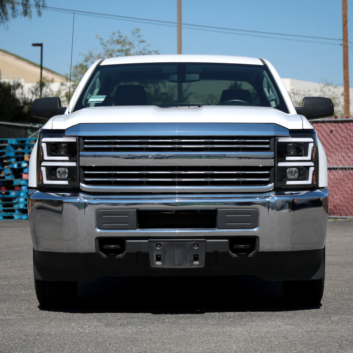 Spec-D 15-19 Silverado 2500HD/3500HD Sequential Headlights Black