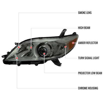 Spec-D 11-20 Sienna Projector Headlights Chrome/Smoked Lens