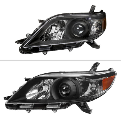 Spec-D 11-20 Toyota Sienna Projector Headlights Halogen Matte Black