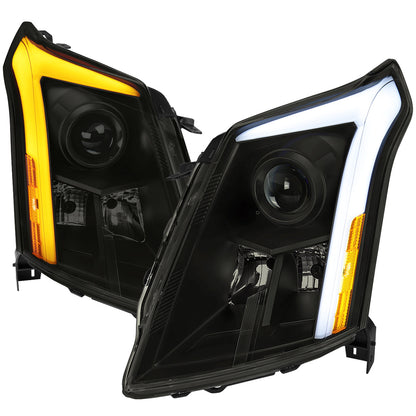 Spec-D 10-16 Cadillac SRX Sequential LED Headlights Black/Smoked